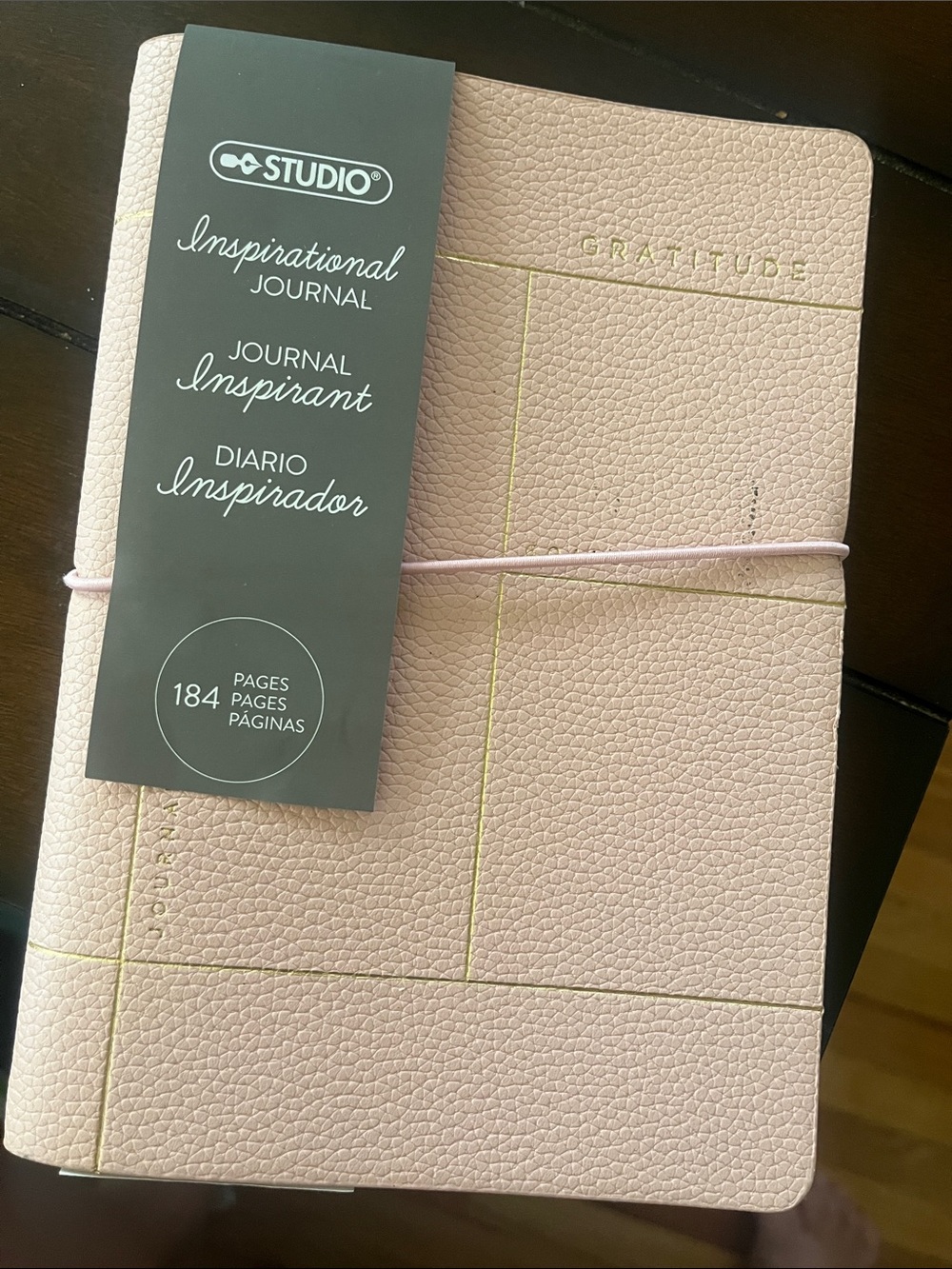 Studio Pink Textured Gratitude Journal with Elastic Closure